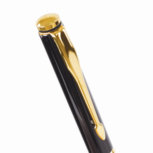 Ручка подарочная шариковая GALANT "ARROW GOLD", корпус черный/золотистый, детали золотистые, синяя фото 6