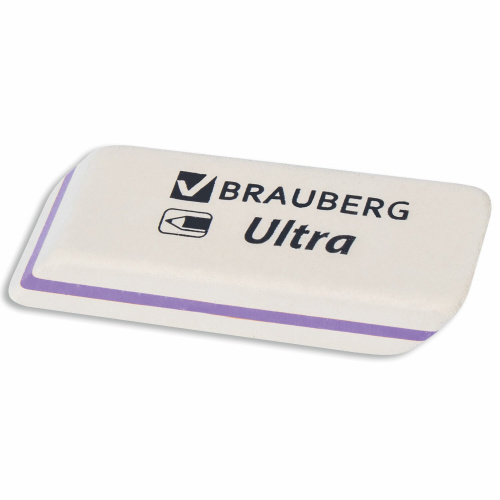 Ластик BRAUBERG "Ultra", 50х14х8 мм, белый, детали ассорти, натуральный каучук фото 8
