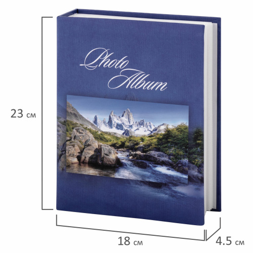 Фотоальбом BRAUBERG "Горный пейзаж", на 200 фотографий, 10х15 см, твердая обложка, синий фото 8