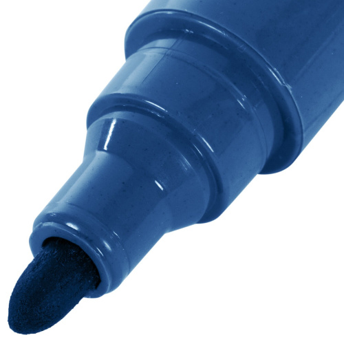 Маркер перманентный STAFF "Basic Budget PM-125", круглый наконечник 3 мм, синий фото 8
