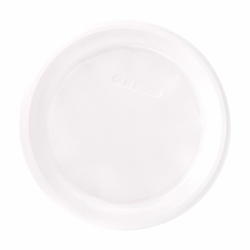 Одноразовые тарелки плоские LAIMA "СТАРТ", 100 шт., пластик, белые, холодное/горячее фото 3