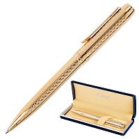 Ручка подарочная шариковая GALANT "Graven Gold", корпус золотистый с гравировкой, синяя
