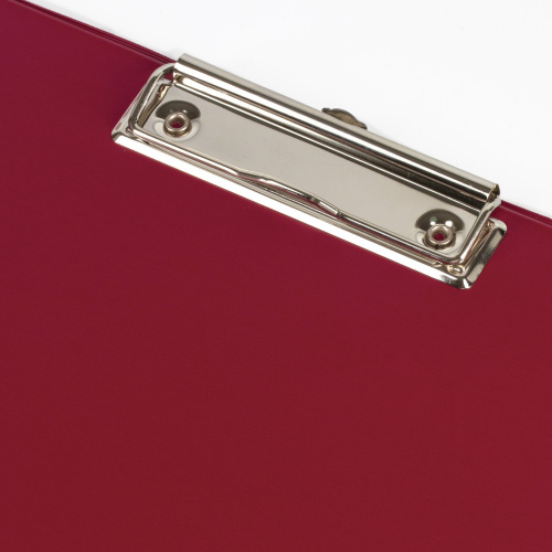 Доска-планшет ОФИСМАГ, А4, с прижимом, бордовая фото 3