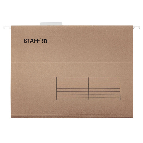 Подвесные папки STAFF, А4 (350х240мм) до 80 л., 10 шт., крафт-картон фото 3