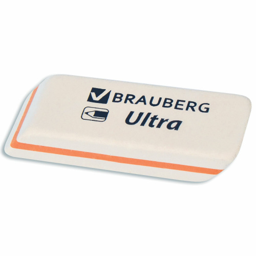 Ластик BRAUBERG "Ultra", 50х14х8 мм, белый, детали ассорти, натуральный каучук фото 9