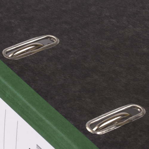 Папка-регистратор ОФИСМАГ, фактура стандарт, с мраморным покрытием, 75 мм, зеленый корешок фото 4