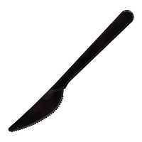 Нож одноразовый пластиковый БЕЛЫЙ АИСТ ЭТАЛОН, 180 мм, 50 шт., черный