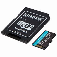 Карта памяти microSDXC 64GB KINGSTON Canvas Go Plus UHS-I U3, 170 Мб/с