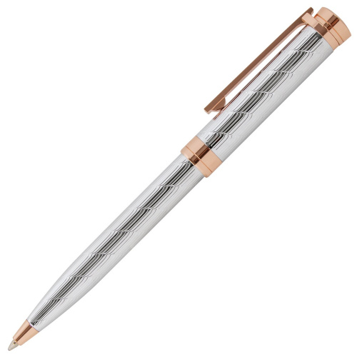 Ручка подарочная шариковая GALANT "ESQUISSE", корпус серебристый, детали розовое золото, синяя фото 8
