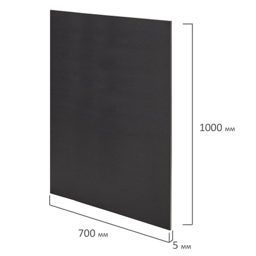Пенокартон матовый BRAUBERG, 70х100 см, толщина 5 мм, черный фото 4