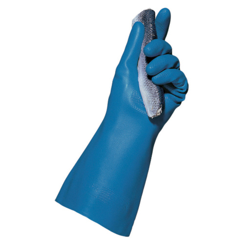 Перчатки латексные MAPA Superfood/Vital 177,  хлорированное покрытие, размер 10 (XL), синие фото 7