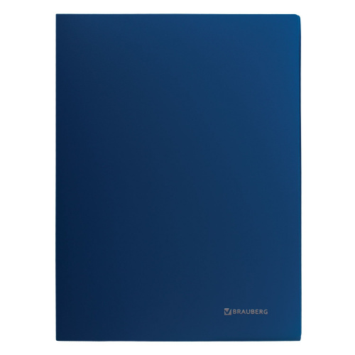 Папка с металлическим скоросшивателем BRAUBERG, стандарт, до 100 листов, 0,6 мм, синяя фото 2