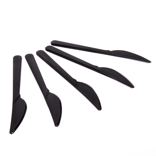 Нож одноразовый пластиковый БЕЛЫЙ АИСТ ЭТАЛОН, 180 мм, 50 шт., черный фото 4