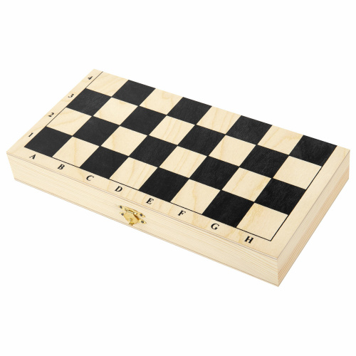 Шахматы ЗОЛОТАЯ СКАЗКА, доска 29х29 см, классические обиходные, деревянные, лакированные фото 2