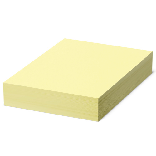 Бумага цветная BRAUBERG, А4, 80 г/м2, 500 л., пастель, желтая, для офисной техники фото 2