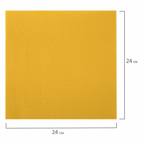 Салфетки бумажные LAIMA "Big Pack" 24х24 см, 400 шт. / пач, жёлтые, 100% целлюлоза фото 6
