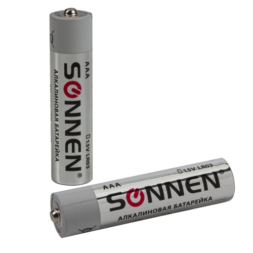 Батарейки SONNEN Alkaline, ААА, 24 шт., алкалиновые, мизинчиковые, короб фото 5