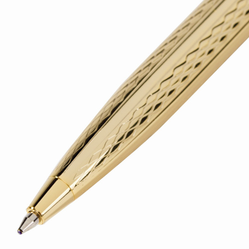 Ручка подарочная шариковая GALANT "Graven Gold", корпус золотистый с гравировкой, синяя фото 2