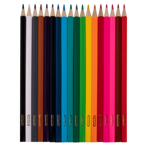 Карандаши цветные ПИФАГОР "Сказки", 18 цветов, классические, заточенные фото 2