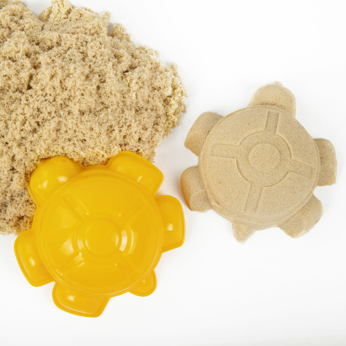 Песок для лепки кинетический BRAUBERG KIDS, песочный, 1500 г, 3 формочки, ведерко фото 9