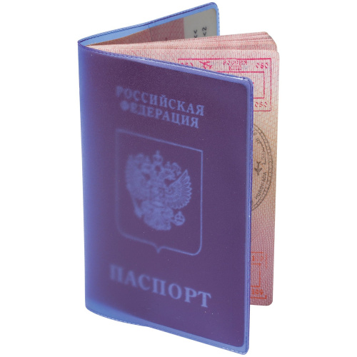 Обложка для паспорта полупрозрачная ТОП-СПИН, ПВХ, цвет ассорти фото 4