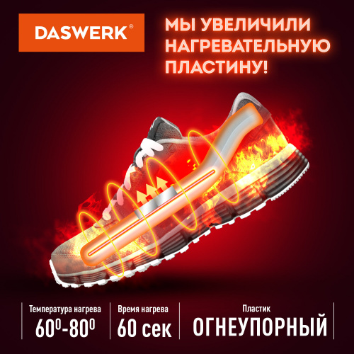 Сушилка для обуви электрическая с таймером, USB-разъём, сушка для обуви, 9 Вт, DASWERK, SD9, 456202 фото 2