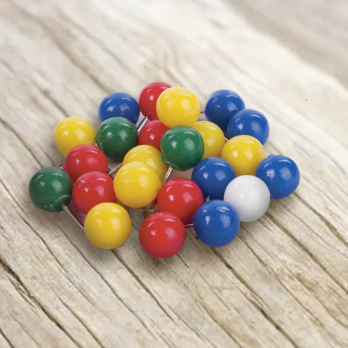 Силовые кнопки-гвоздики BRAUBERG, цветные (шарики), 50 шт., в картонной коробке фото 7