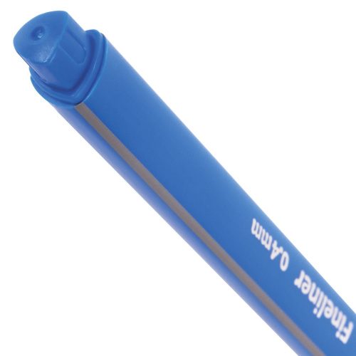 Ручка капиллярная (линер) BRAUBERG "Aero", трехгранная, металлический наконечник, голубая фото 6