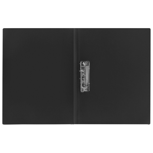 Папка с боковым металлическим прижимом STAFF, до 100 листов, черная фото 3
