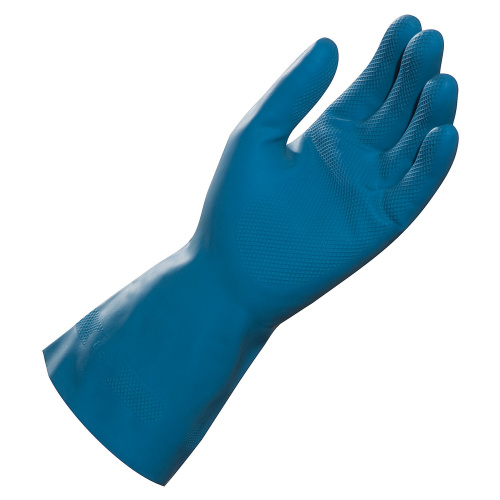 Перчатки латексные MAPA Superfood/Vital 177,  хлорированное покрытие, размер 10 (XL), синие фото 6