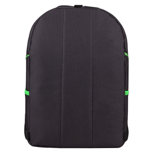 Рюкзак STAFF TRIP, 40x27x15,5 см, универсальный, 2 кармана, черный с салатовыми деталями фото 9