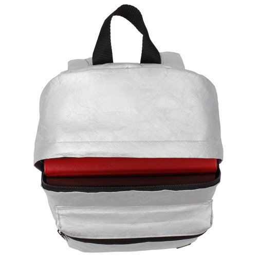 Рюкзак BRAUBERG TYVEK, 34х26х11 см, крафтовый с водонепроницаемым покрытием, серебристый фото 4