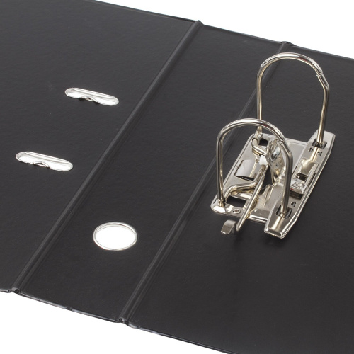 Папка-регистратор BRAUBERG, с двухсторонним покрытием из ПВХ, 70 мм, черная фото 4