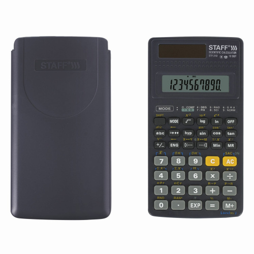 Калькулятор инженерный STAFF, 142х78 мм, 139 функций, 10+2 разрядов, двойное питание фото 9