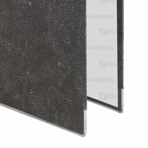 Папка-регистратор BRAUBERG, 80 мм, усиленный корешок, мраморное покрытие, с уголком, черная фото 10