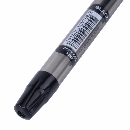 Ручка гелевая с грипом PENSAN "Soft Gel Fine", линия 0,4 мм, черная фото 6