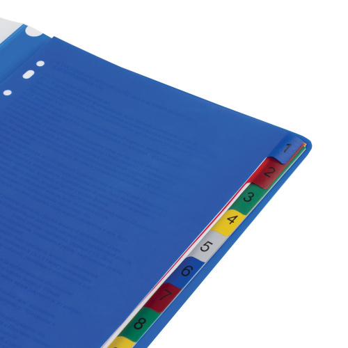 Разделитель пластиковый ОФИСМАГ, А4, 12 листов, цифровой 1-12, оглавление, цветной фото 5
