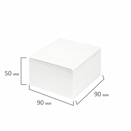 Блок для записей STAFF, проклеенный, куб 9х9х5 см, белизна 90-92%, белый фото 5