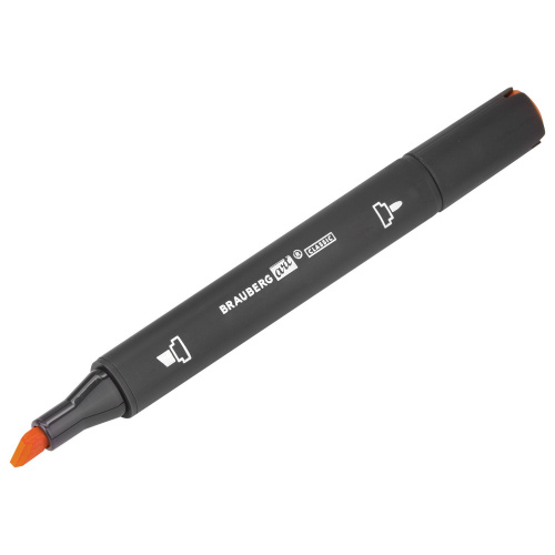 Маркер для скетчинга двусторонний BRAUBERG ART CLASSIC, 1 мм-6 мм , оранжевый флуоресцентный фото 9