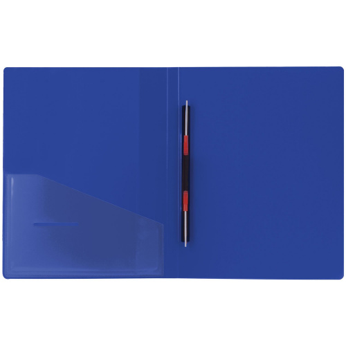Папка BRAUBERG "Contract", с металлич скоросшивателем и внутрен карманом, до 100 л., 0,7 мм, синяя фото 6