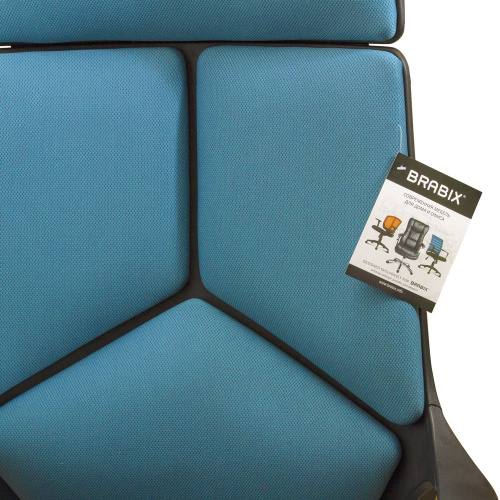 Кресло офисное BRABIX PREMIUM "Prime EX-515", ткань, голубое фото 8