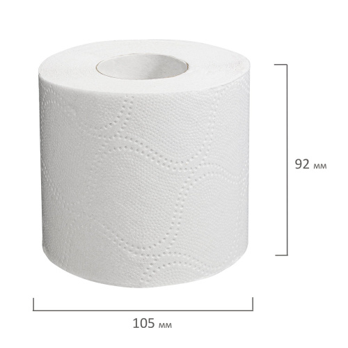 Бумага туалетная LAIMA, спайка 24 шт., 2-х слойная, (24х18,5 м), белая фото 9