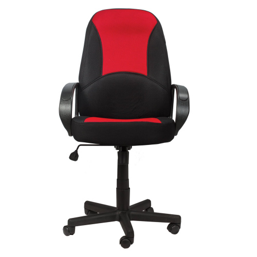 Кресло офисное BRABIX "City EX-512", ткань черная/красная фото 4