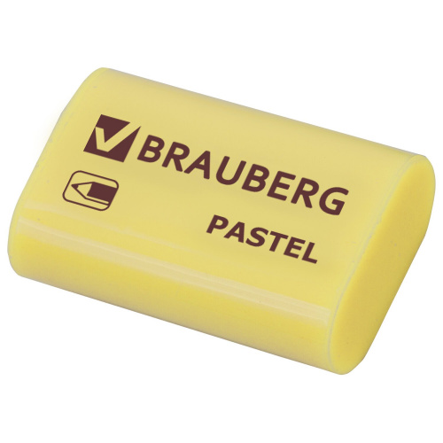 Ластик BRAUBERG "Pastel", 37х24х11мм, ассорти пастельных цветов фото 5