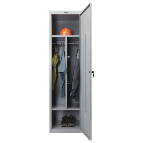 Шкаф металлический для одежды BRABIX "LK 11-50", 2 отделения, 1830х500х500 мм, 22 кг, усиленный фото 4