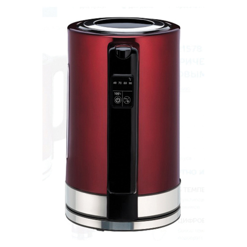 Чайник SCARLETT SC-EK21S78, 1,7 л, 2200 Вт, терморегулятор, сталь, бордовый фото 7