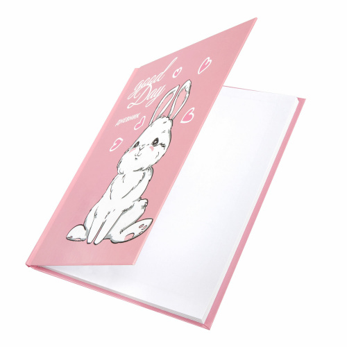 Дневник ЮНЛАНДИЯ "Bunny", 1-4 класс 48 л., твердый, глянцевая ламинация, с подсказом фото 4