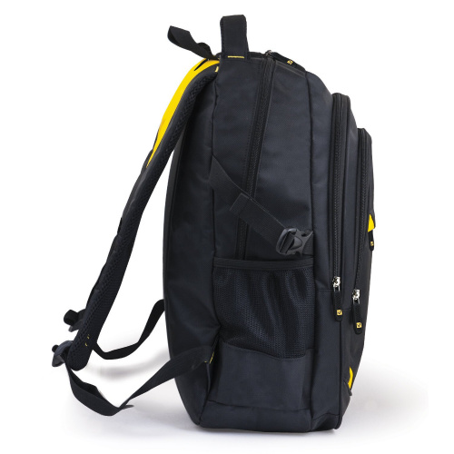 Рюкзак BRAUBERG TITANIUM, 45х28х18 см, для старшеклассников/студентов/молодежи, желтые вставки фото 3