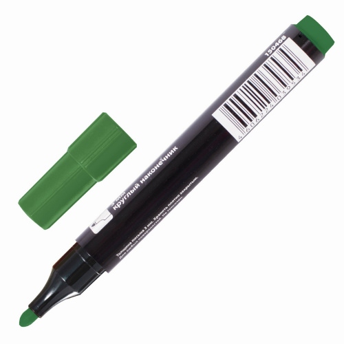 Маркер перманентный (нестираемый) BRAUBERG "Contract", круглый наконечник, 3 мм, без клипа, зеленый фото 9
