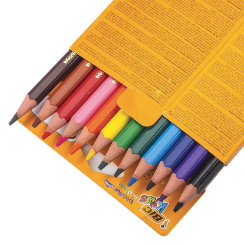 Карандаши цветные утолщенные BIC "Kids Evolution Triangle", 12 цветов, пластиковые, трехгранные фото 4